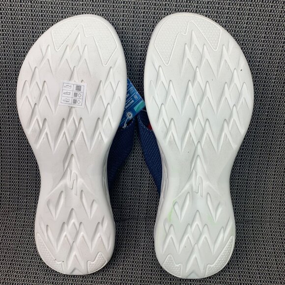 Skechers On-The-Go Womens Size 10 Navy Goga Mat Flip-Flops - Picture 7 of 9